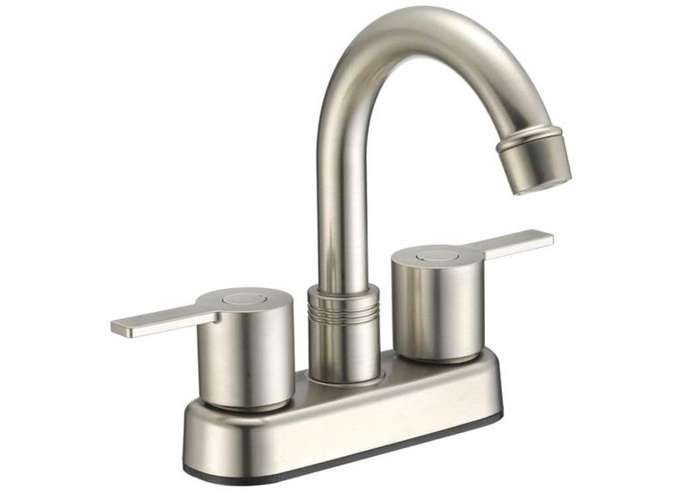 Dura Faucet - Modern Arc Spout Rv Bar Faucet  Brushed Satin Nickel - DF-PB155M-SN