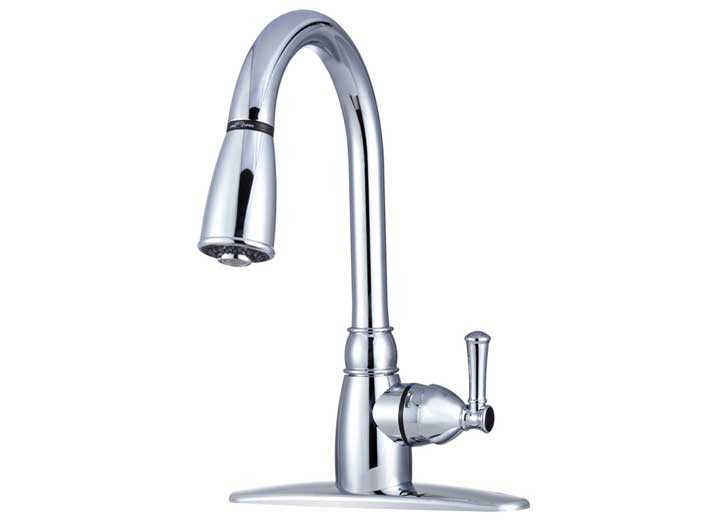 Dura Faucet - Nonmetallic Pulldown Rv Kitchen Faucet  Chrome Polished - DF-PK160-CP