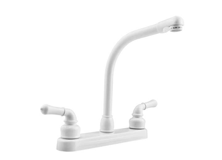 Dura Faucet - Classical Hi Rise Rv Kitchen Faucet  White - DF-PK210C-WT