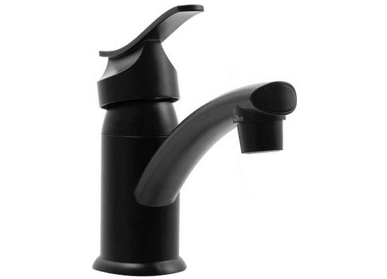 Dura Faucet - Single Lever Centerset Rv Lavatory Faucet  Matte Black - DF-PL200-MB