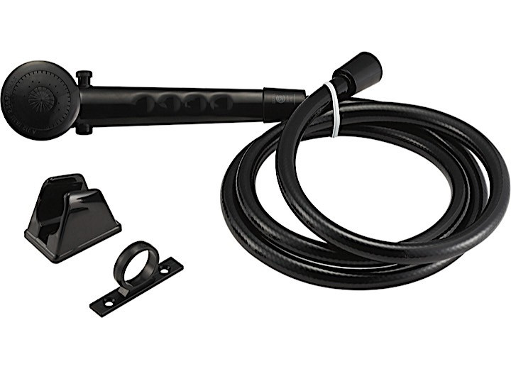 Dura Faucet - Rv Shower Head & Hose  Black - DF-SA130-BK
