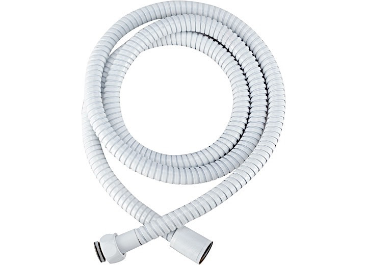 Dura Faucet - 60 Stainless Steel Rv Shower Hose  White - DF-SA200-WT