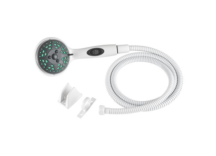 Dura Faucet - Premium Rv Hand Held Shower Wand & Hose Kit  White - DF-SA432K-WT