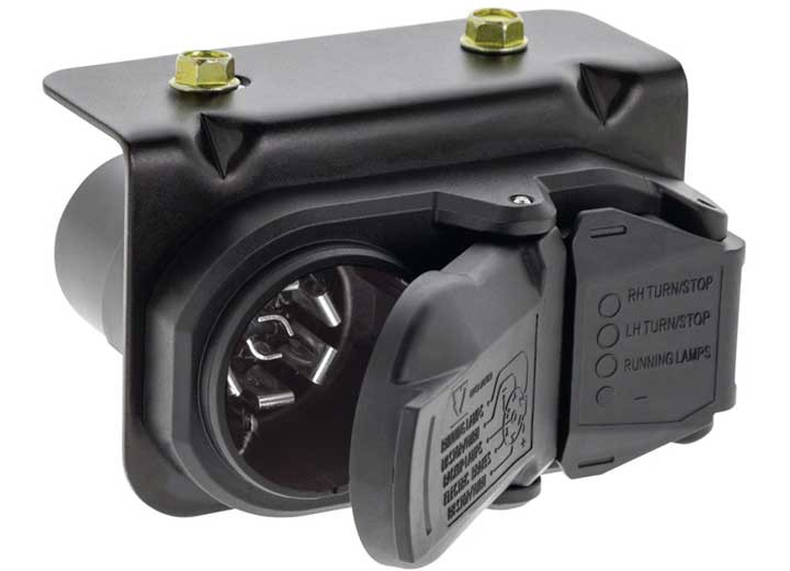 Draw-Tite - Wiring Connector 7way & 4way Flat Vehicle Ends & Mounting Bracket Kit - 20061