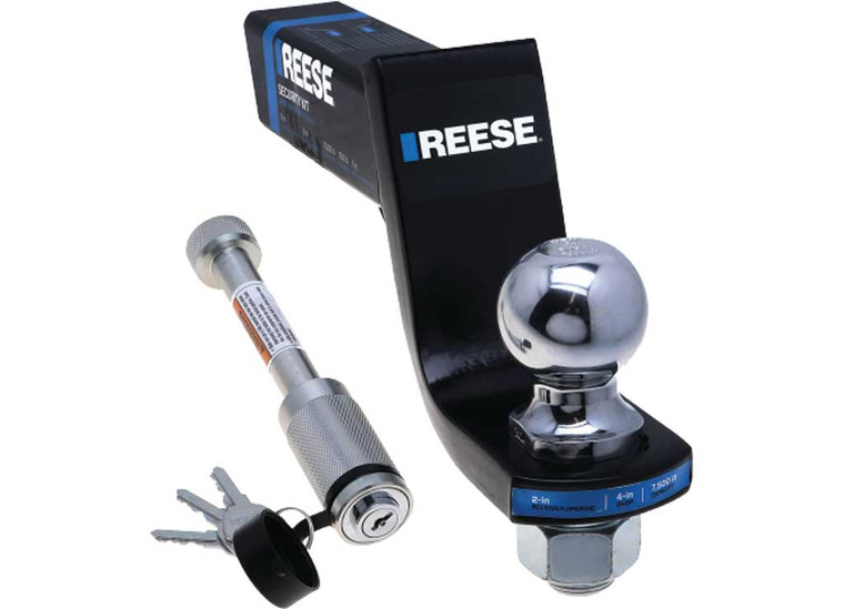 Draw-Tite - Tactical Trailer Hitch Ball Mount Starter Kit 2in Recvr 4in Drop 7500lb W/2in Ball/recvr Lock - 21651