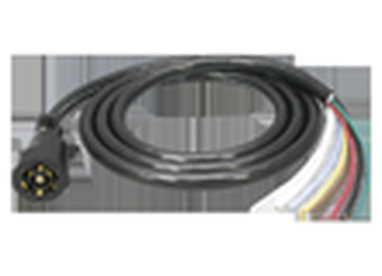 Draw-Tite - Wiring Connector 7way Molded Trailer End W/ 8ft Wire - 50-67-003