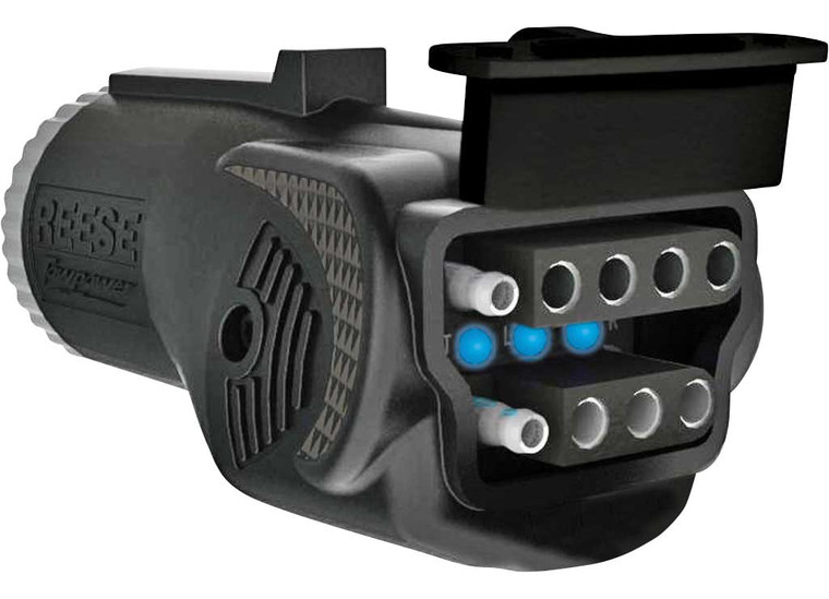 Draw-Tite - 7way Flat Pin To 4 & 5 Flat Adapter W/led Circuit Tester & Dust Cover - 78118