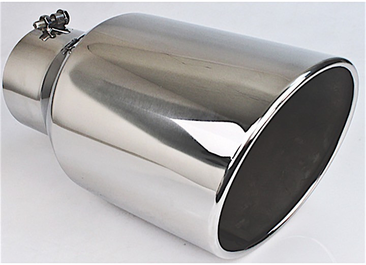 Different Trends - Polished Ss Bolton 8in Rolled Slant  4.00in Id / 8.00in Od - BQ9-408015RSL