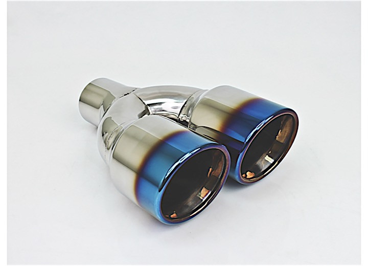 Different Trends - Dual 3.5in Double Wall Staggered Roll Slantw/blue Flame Exhaust Tip 2.25in Id/7. - DT-24161BF