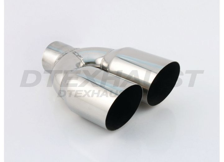 Different Trends - Dual Angle Cut Ss Exhaust Tip 2.50in Id / 3.50in Od - DT-25088DL