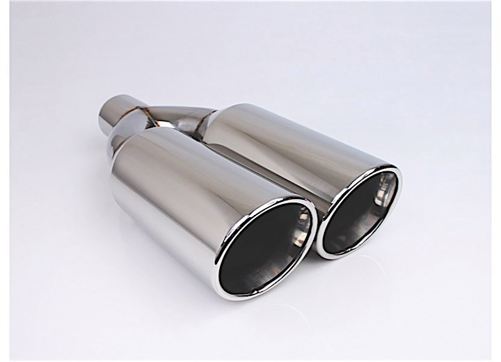 Different Trends - 5.00in Dual Double Wall Rolled Edge 18.75in Ss Exhaust Tip 3.00in Id / 10.25inx5 - DT-30538DL