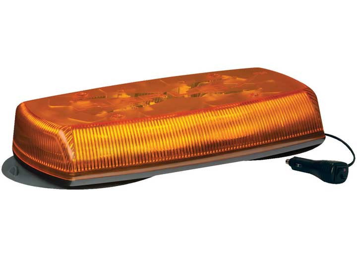 Ecco Safety Group - Led Minibar: Reflex 15in 1224vdc 8 Head Vacuummagnet Mount Amber Dome Amber Illumination - 5580A-VM