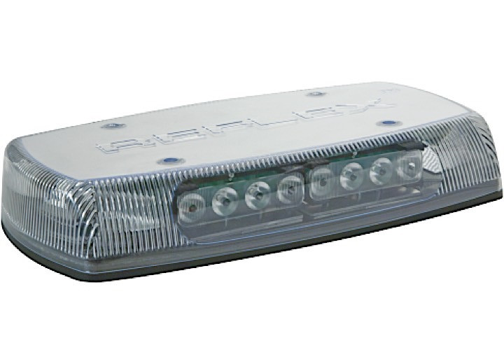 Ecco Safety Group - Led Minibar: Reflex 15in 1224vdc 18 Flash Patterns Clear Dome Amber/clear - 5590CAC