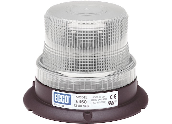 Ecco Safety Group - Led Beacon: Low Profile 1280vdc Pulse8 Flash Clear - 6465C