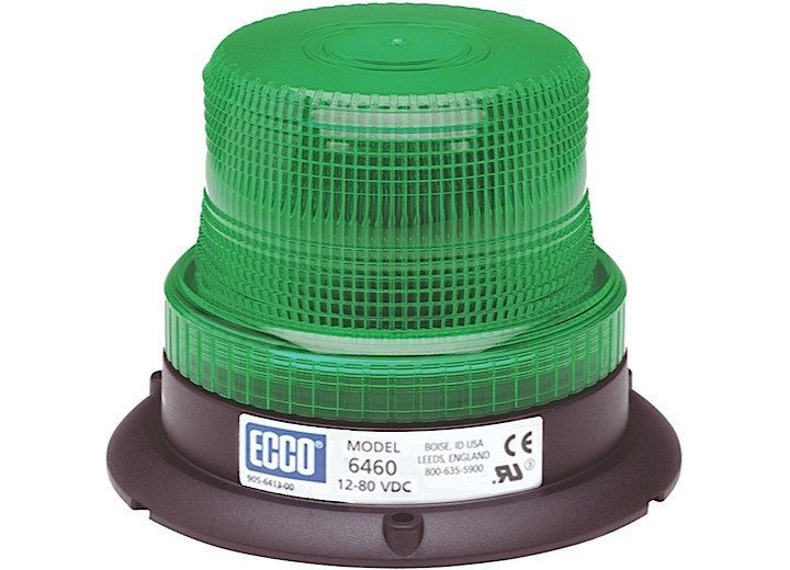 Ecco Safety Group - Led Beacon: Low Profile 1280vdc Pulse8 Flash Green - 6465G