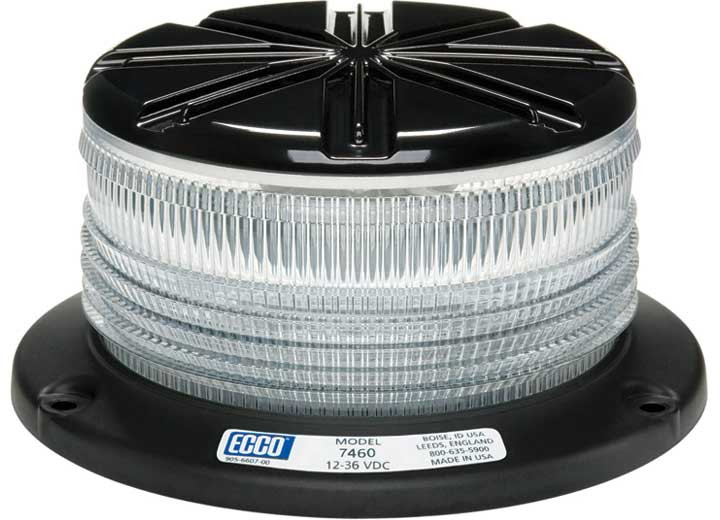 Ecco Safety Group - Led Beacon: Profile 1236vdc Clear Lens Amber Illumination - 7460CA