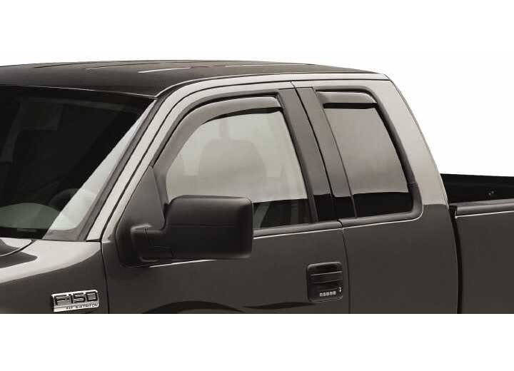 EGR - 0914 F150 Ext Cab 4pc In Channel Slimline Window Visors Dark Smoke - 573171