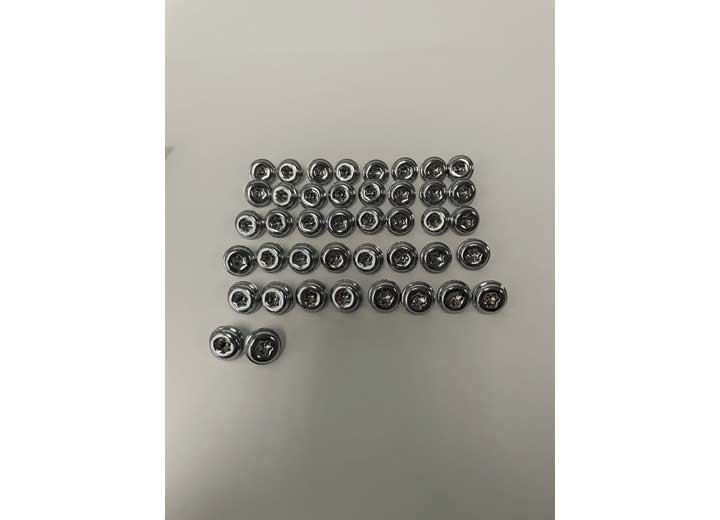 EGR - Push In Bolt Kit Set Of 42 For Bolt On Fender Flares Chrome - KITUSA0016-1