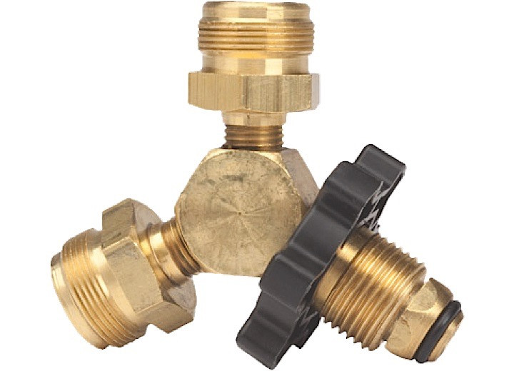 Enerco - Enerco Propane Y Male Adapter (pol X (2) Male 1in 20 Throwaway Fittings) Clamshell - F171715