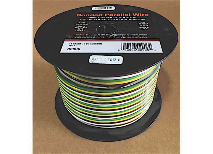 East Penn - Wire Spool Bonded Parallel 14 Ga White Yellow Brown Green - 2906