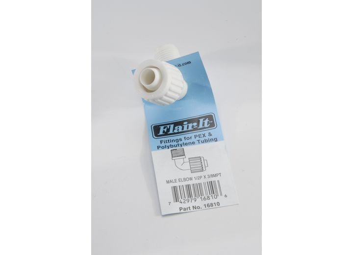 Esco Elkhart Supply - Flairit Male Elbow 1/2p X 3/8 Mpt  Barcoded - 16810