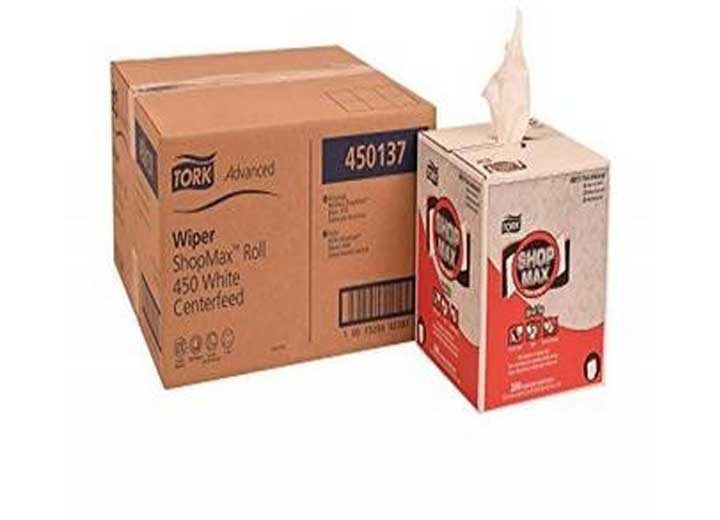 TORK - Advanced Shopmax Wiper 450 Centerfeed Selfdispensing Box 1ply Drc 9inx13in White 4x200 - 450137