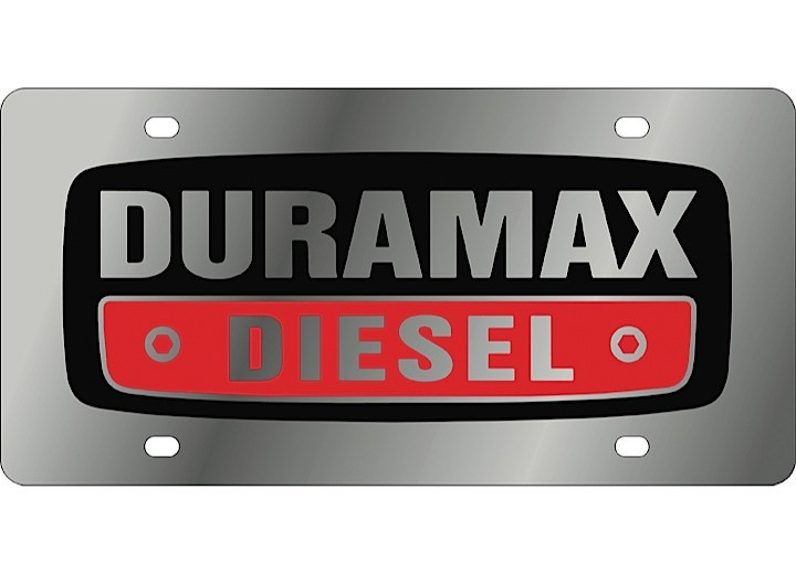 Eurosport - Red And Black Duramax Diesel Logo On A Stainless Steel Plate - 1309-1