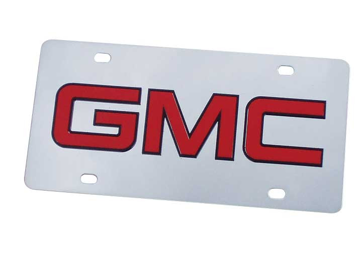 Eurosport - Red Gmc Logo W/black Outline Stainless Steel Plate - 1601-1