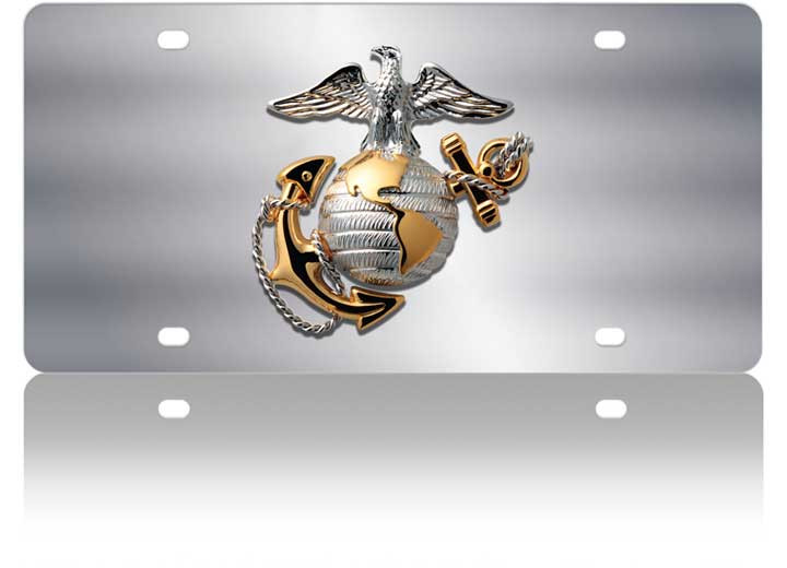 Eurosport - Usmc Marine Corps Eagle Globe Anchor License Plate Ss - 1913N-1