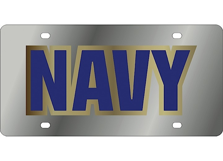 Eurosport - Navy Gold Outline Dark Blue Fill Ss Plate - LS1087-1