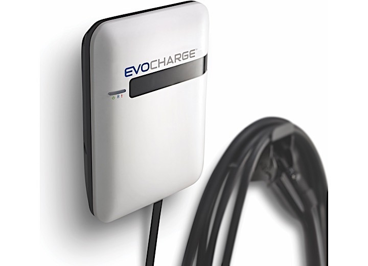 EvoCharge - Level 2 Charging Station Single Port W/25 Foot Cable And Retractor - EVC3AA0B2A1A1