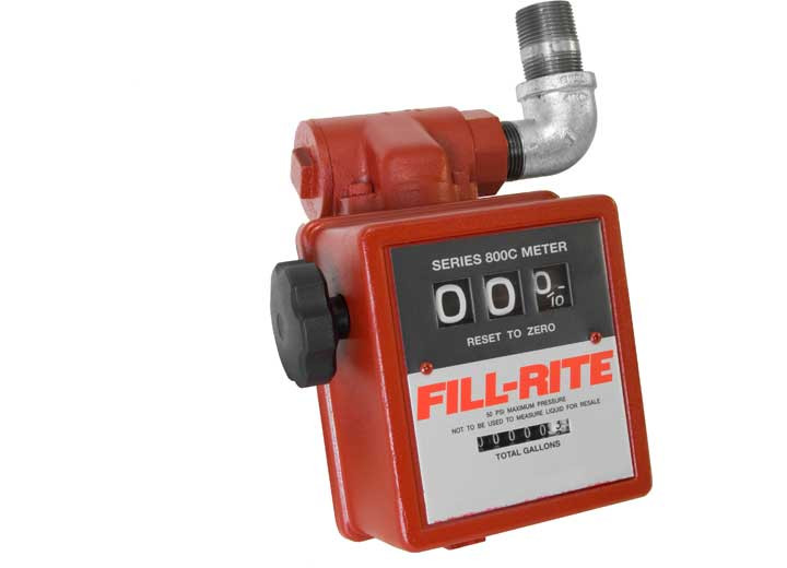 Fill-Rite - 520 Gpm 3digit Mechanical Fuel Transfer Meter T/b Flow W/ Fittings 1in Npt G - 806C