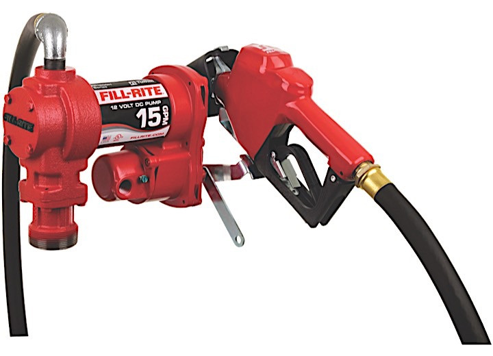 Fill-Rite - 12v Dc 15 Gpm Fuel Transfer Pump With Automatic Nozzle - FR1210HA