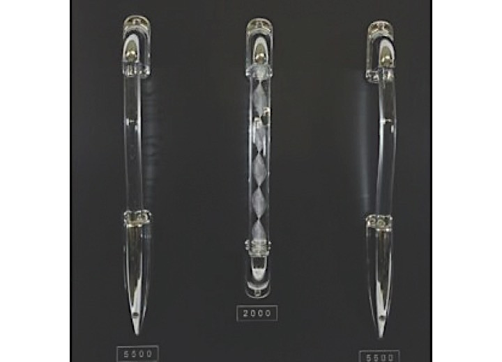 Fleming Sales - Brite Bar 12in Led Illuminted Straight Cleaer Acrylic Exterior Grab Handle - 5300LW