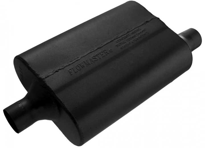 Flowmaster - 40 Series Delta Flow Chambered Muffler 2in Center In/2in Offset Out Aggressive Sound - 942042