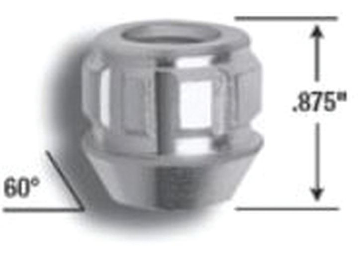 Gorilla Automotive - 14mm X 1.50 13/16in/7/8in Dual Hex Key Lock Open End Acorn Set Of 4 Bagged - 78641GMB