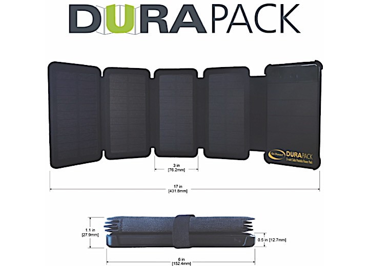 Go Power! - Gpdurapack8w: 8 Watt Solar Battery Pack W/usb Ports - 83000