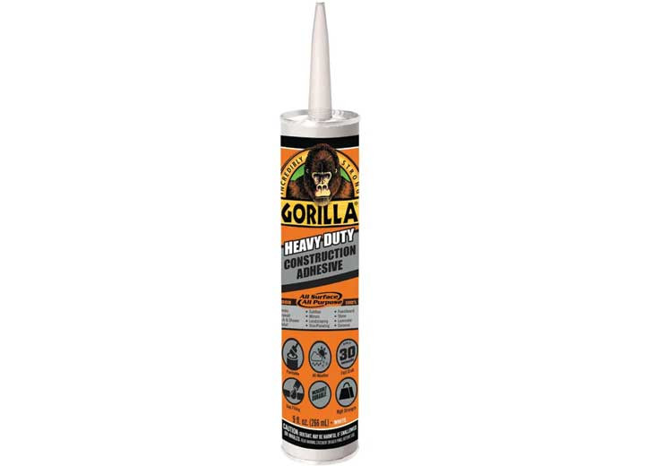 Gorilla Glue - Gorilla Heavy Duty Construction Adhesive  9 Oz Cartridge Clear - 8010003