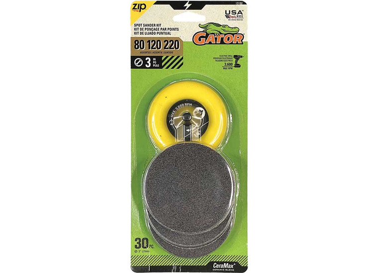 Gator Finishing - Spot Sanding Kit Assorted Grit 30 Pk - 12197043