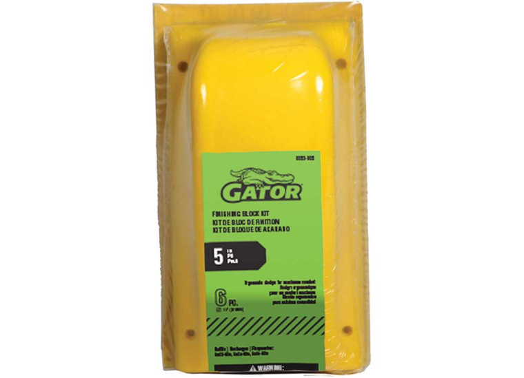 Gator Finishing - Finishing Block Kit Assorted Grit 3 In X 5 In 6pk - 8352035
