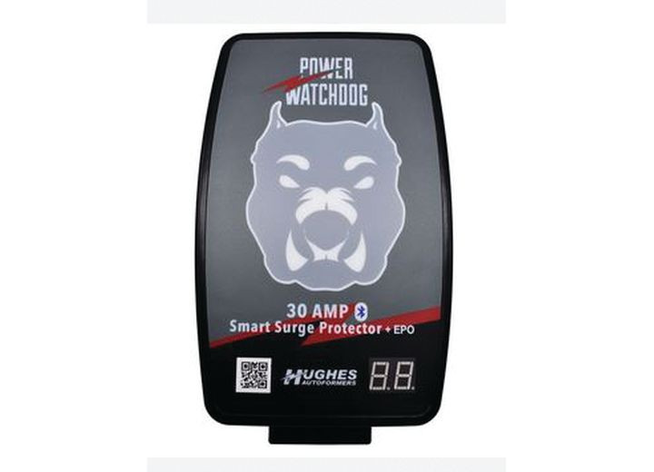 Hughes - 30a Gen I Power Watchdog Rv Surge Protector W/bluetooth+epo Shut Offhardwiredblk - PWD30-EPO-H