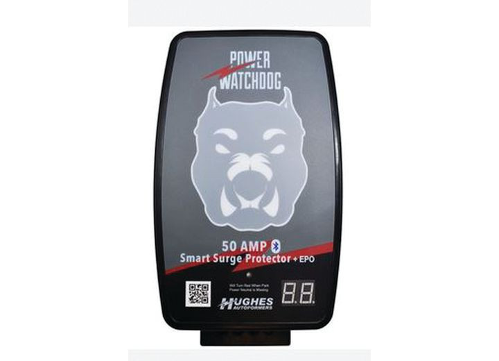 Hughes - 50a Gen I Power Watchdog Rv Surge Protector W/bluetooth+epo Shut Offhardwiredblk - PWD50-EPO-H