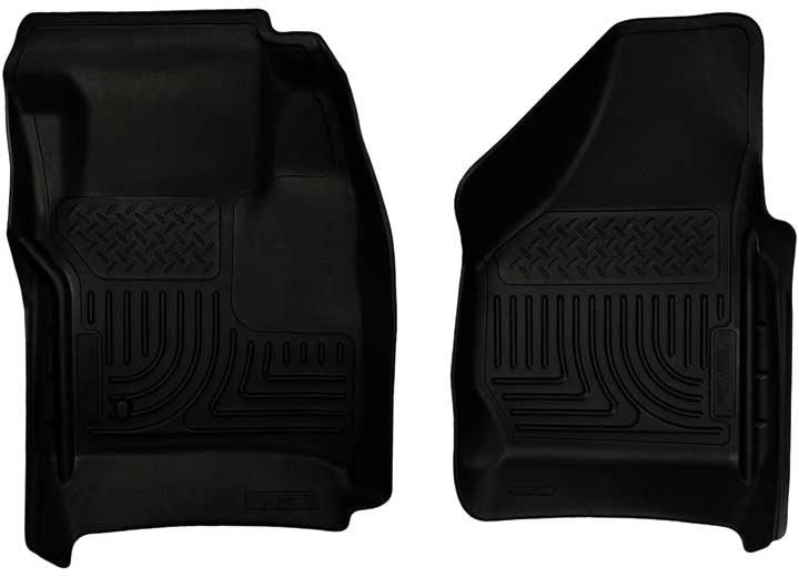 Husky Liner - 0810 F250/f350/f450 W/o Man 4x4 Transfer Weatherbeater Front Floor Liners Black - 18381