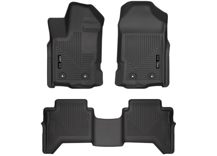 Husky Liner - 1923 Ranger Super Crew Only Front & 2nd Seat Floor Liners Black - 94101