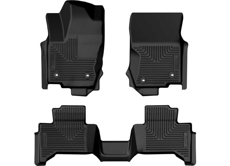 Husky Liner - 2424 Land Cruiser Fr & 2nd Row Weatherbeater Floor Liners Black - 95971
