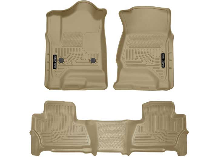 Husky Liner - 1520 Tahoe/yukon Front & 2nd Seat Floor Liners Weatherbeater Series Tan - 99203