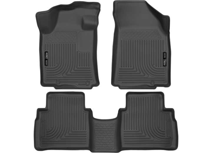 Husky Liner - 1621 Maxima Front & 2nd Seat Floor Liners Weatherbeater Series Black - 99621