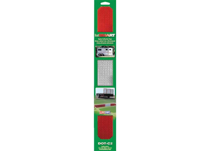 Incom - Road Smart 2 X 18 Red/silver Reflective Strips 4pk - RE3986