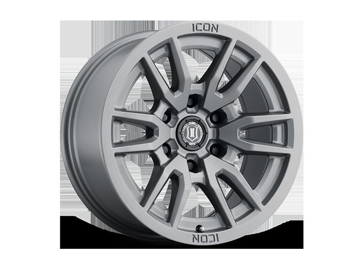 Icon Vehicle Dynamics - Icon Alloys Vector 6 Titanium  17 X 8.5 / 6 X 5.5 / 0mm / 4.75 Bs - 2417858347TT