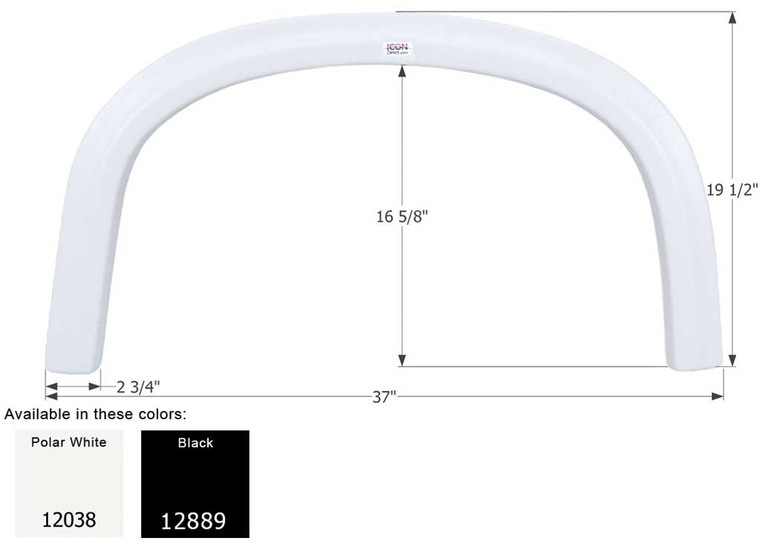 Icon - Fender Skirt Single Four Winds Fs2038 Polar White - 12038